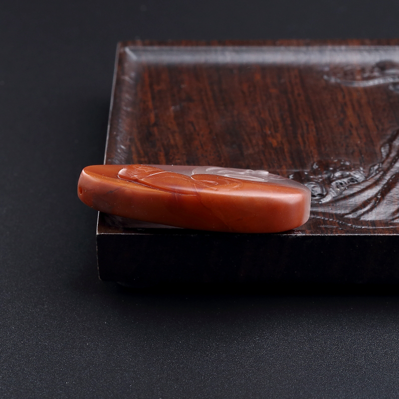 柿子红南红悟道吊坠-红掌柜