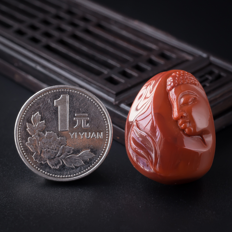 川料天然南红吊坠 - 红掌柜