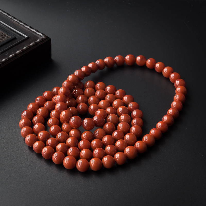 川料南红佛珠 - 红掌柜