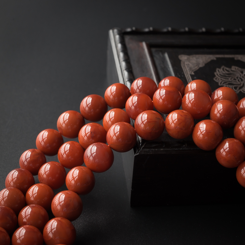 柿子红南红佛珠 - 红掌柜