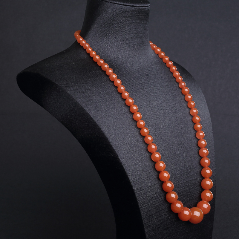 天然樱桃红南红塔链-红掌柜