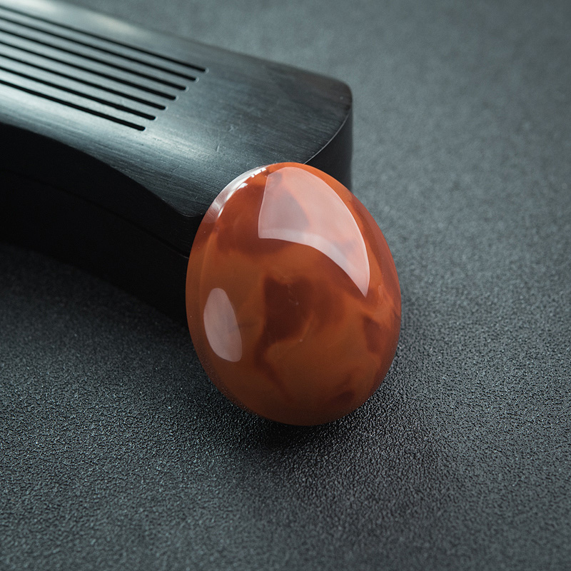 天然火焰纹南红随形吊坠-红掌柜