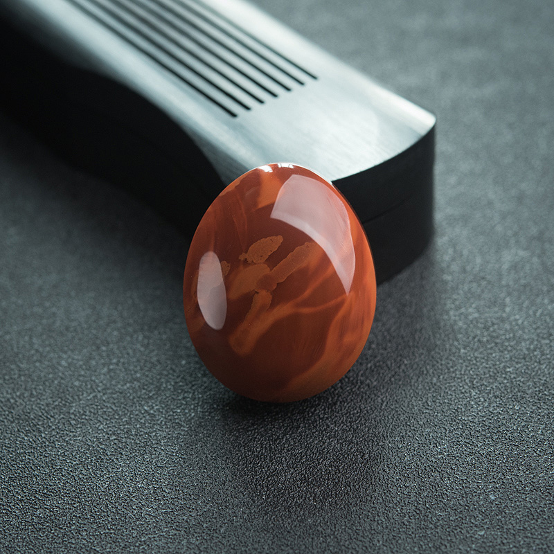 川料天然南红随形吊坠-红掌柜