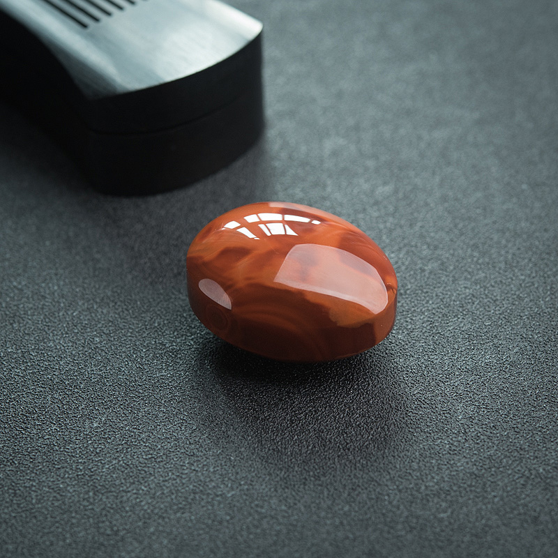 川料天然火焰纹南红吊坠-红掌柜