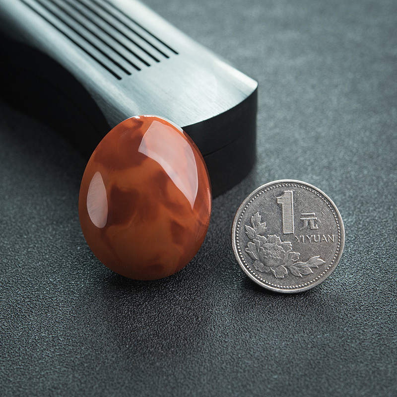 川料火焰纹南红吊坠-红掌柜