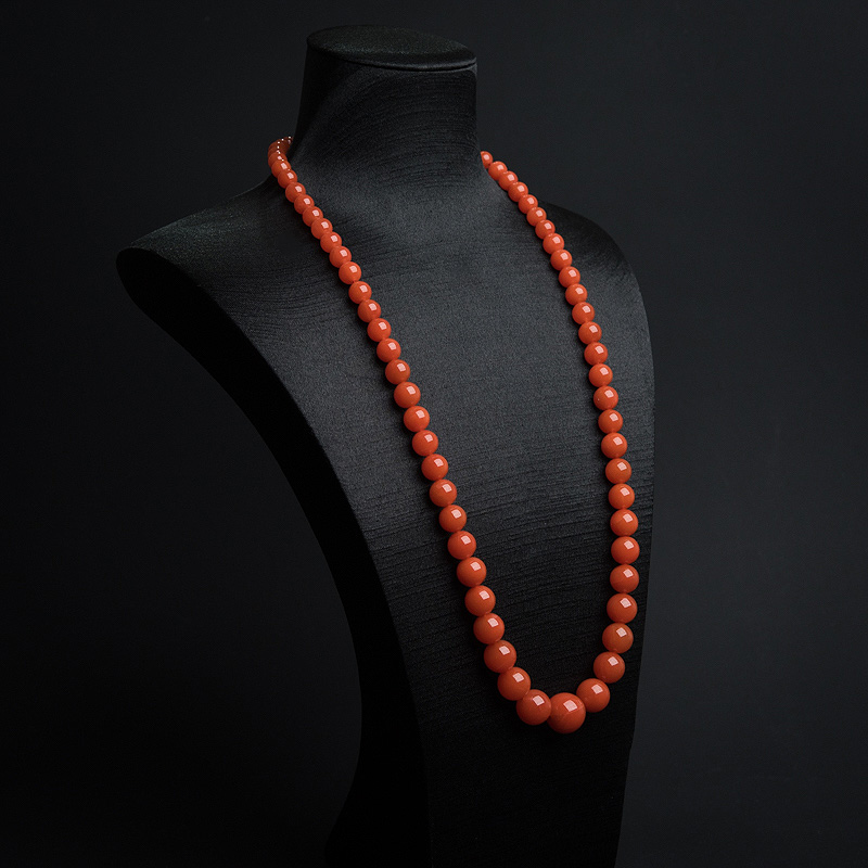 樱桃红南红项链-红掌柜