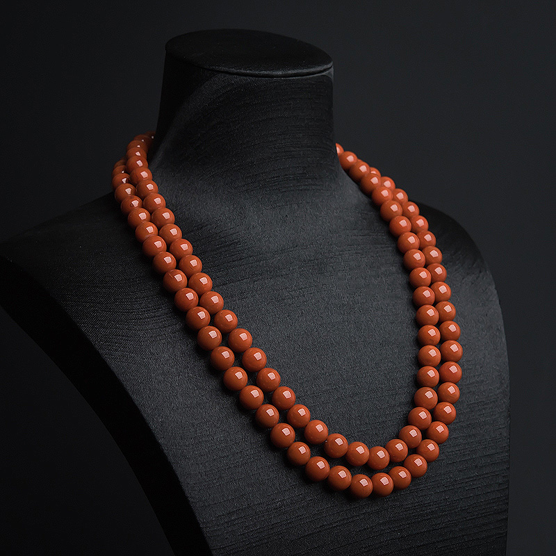 川料天然南红108佛珠-红掌柜