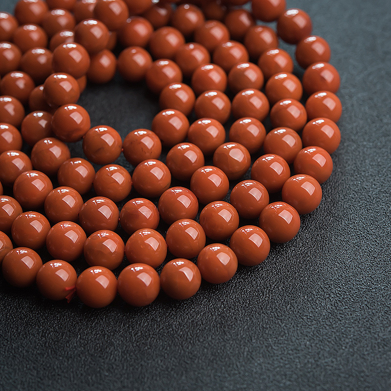 柿子红南红108佛珠-红掌柜