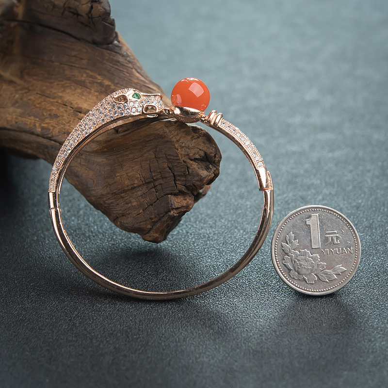 樱桃红南红手镯-红掌柜