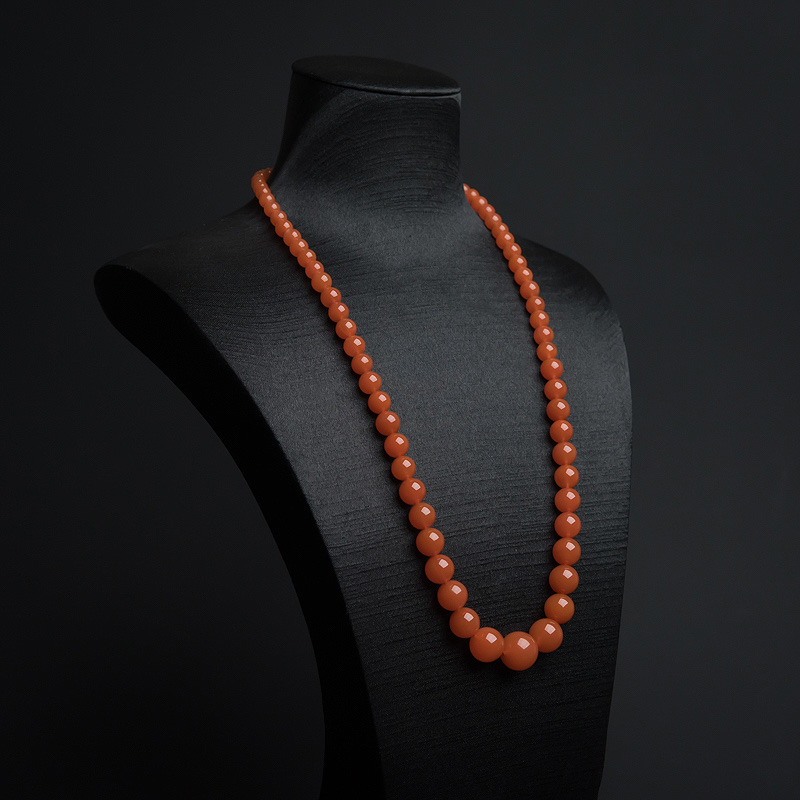 天然樱桃红南红塔链-红掌柜