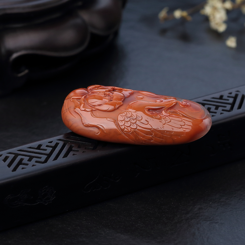 天然南红吊坠-红掌柜