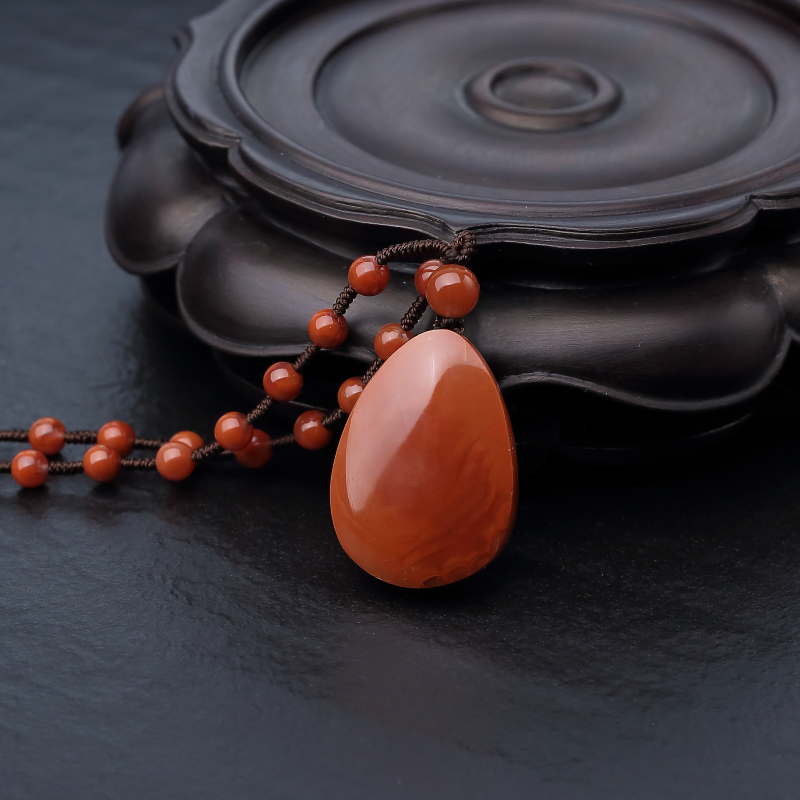 川料天然南红水滴吊坠-红掌柜