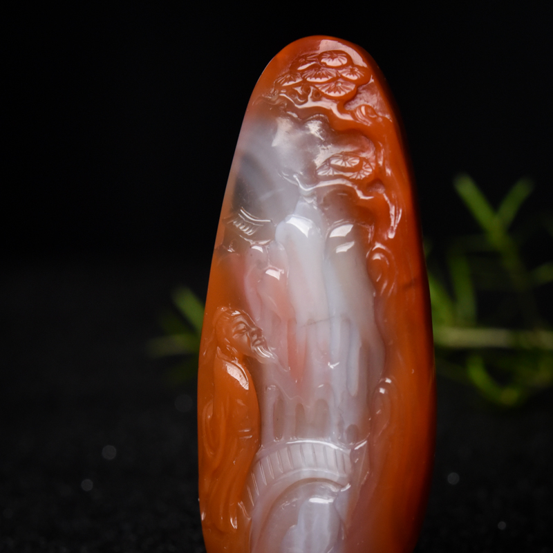 红白料南红吊坠-红掌柜