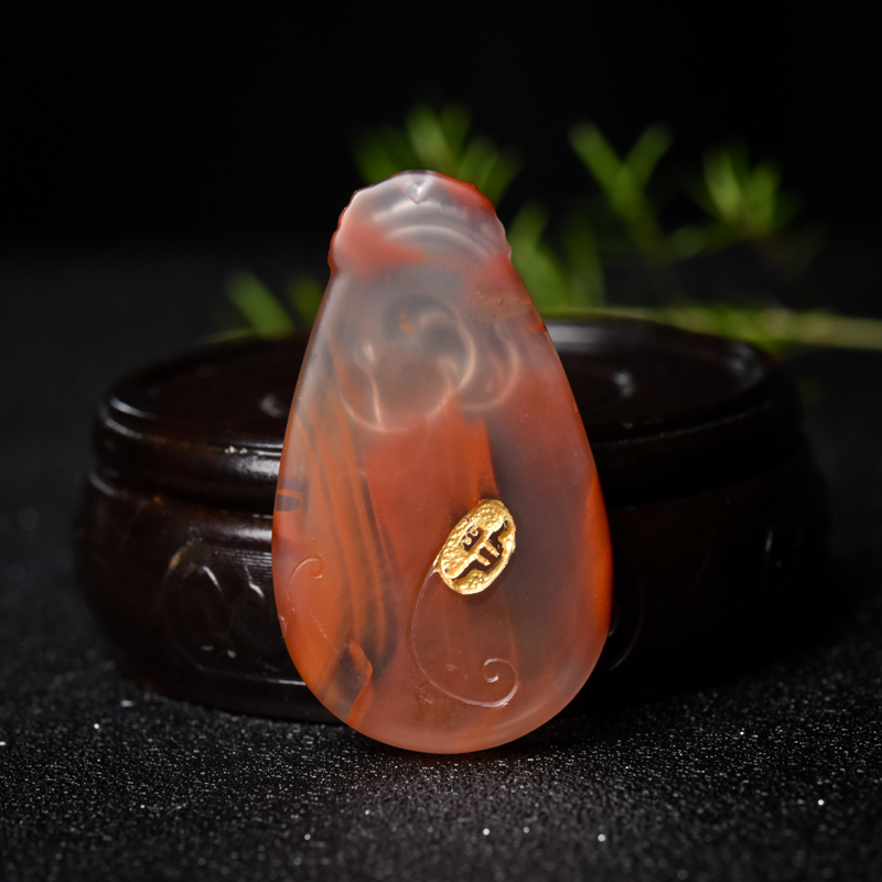 天然南红一品清廉吊坠-红掌柜