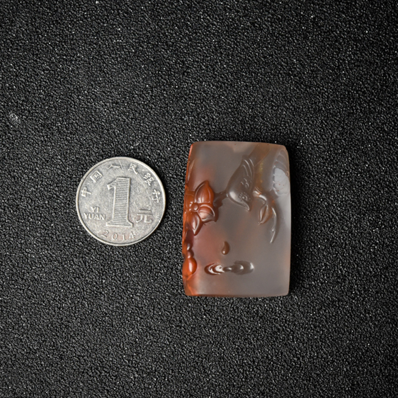 南红花鸟吊坠-红掌柜