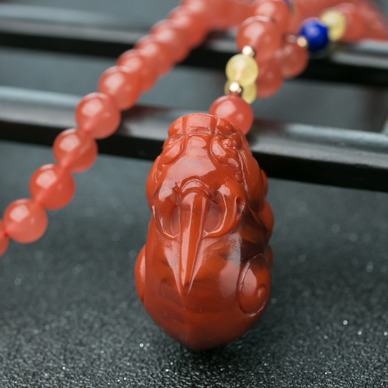 南红貔貅项链-红掌柜