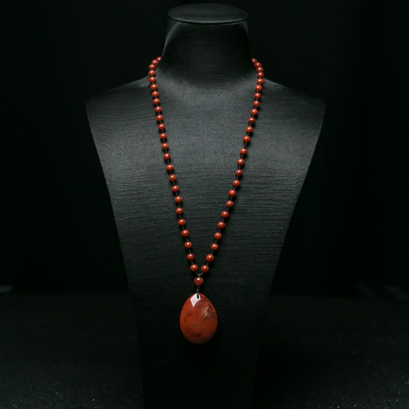 火焰纹南红随形项链-红掌柜