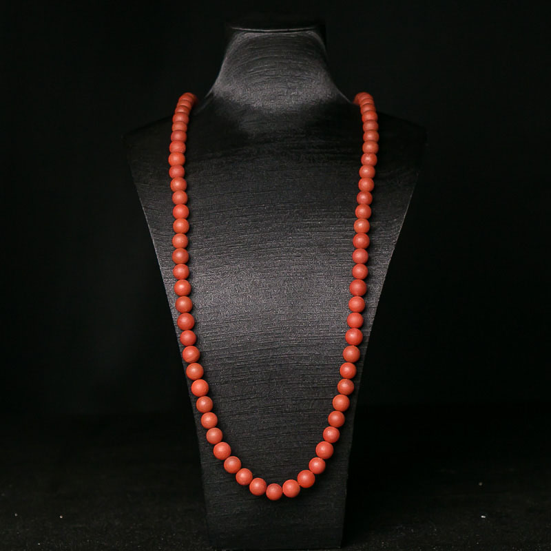 保山天然柿子红南红长链-红掌柜