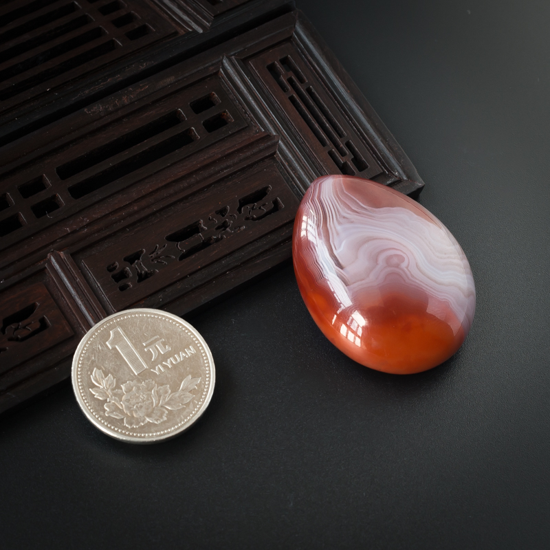 川料南红水滴吊坠-红掌柜