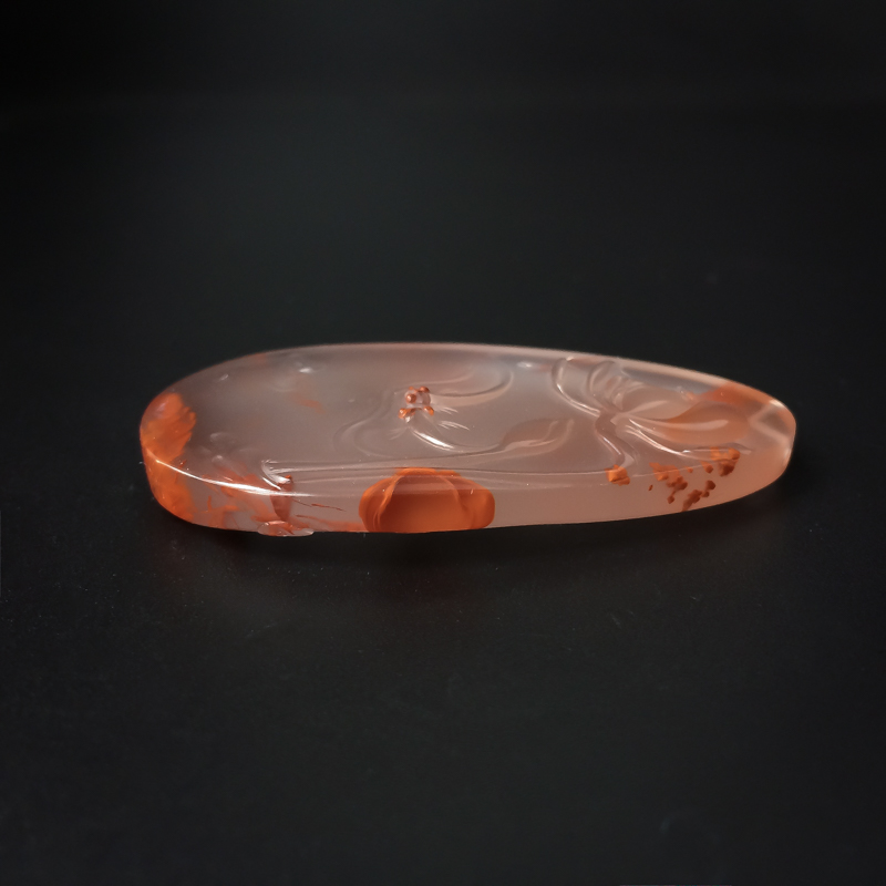 四川天然冰飘南红吊坠-红掌柜