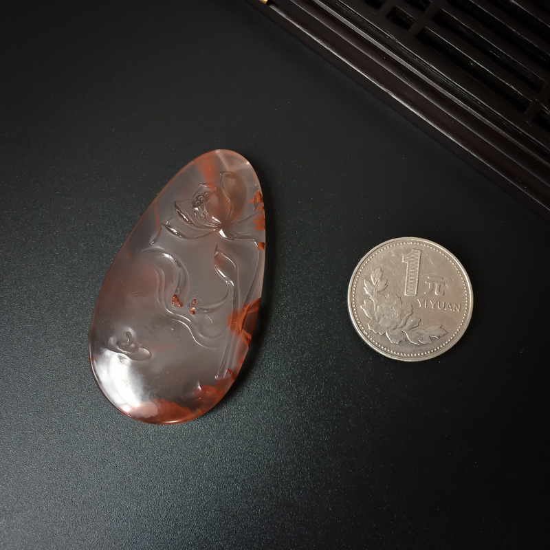 南红年年有余吊坠-红掌柜