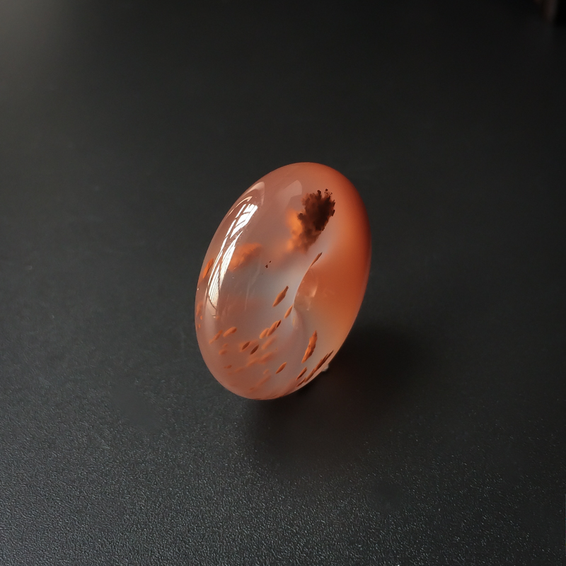 冰飘南红平安扣吊坠-红掌柜