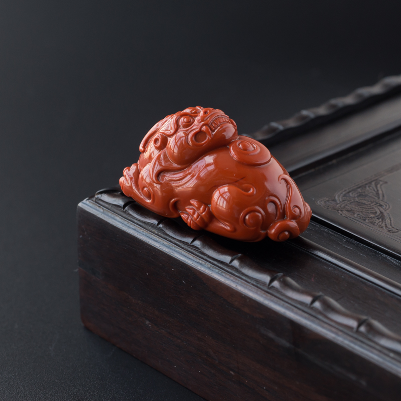 柿子红南红貔貅-红掌柜