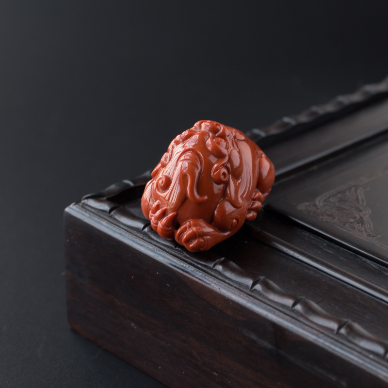南红貔貅吊坠-红掌柜