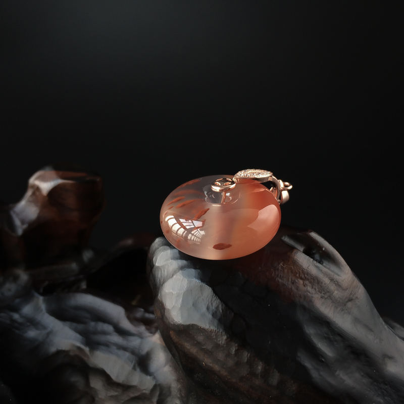 南红平安扣吊坠 - 红掌柜