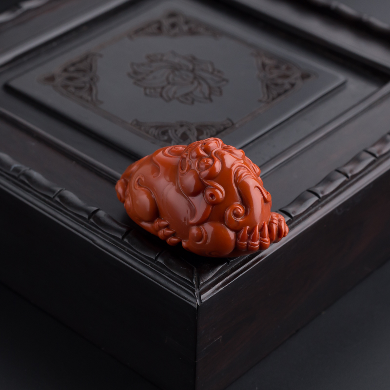 柿子红南红貔貅-红掌柜