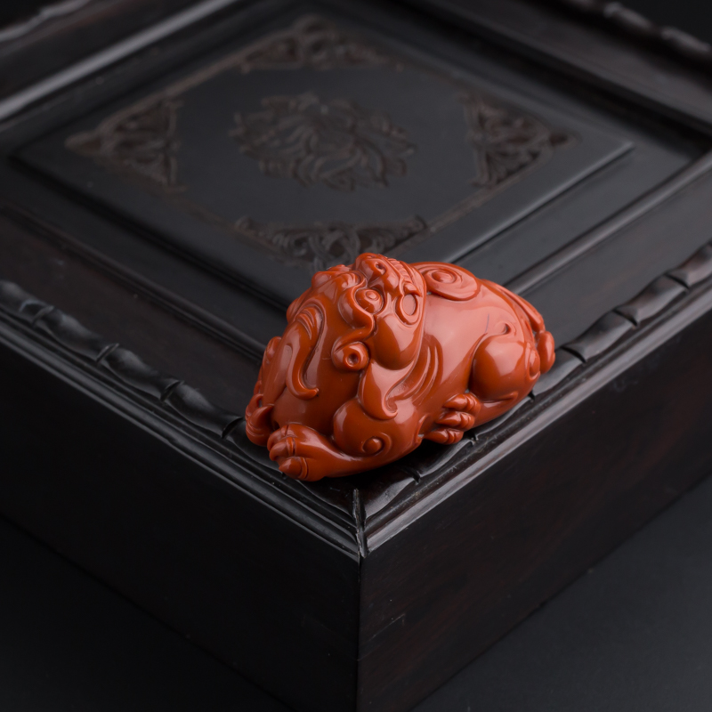 南红貔貅吊坠-红掌柜