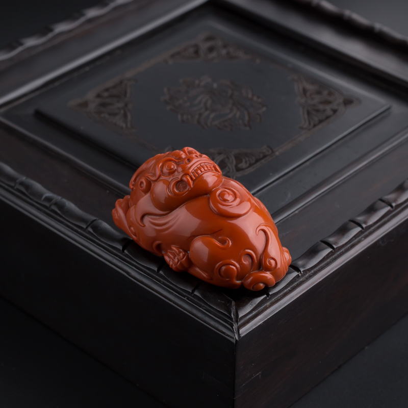 柿子红南红吊坠-红掌柜