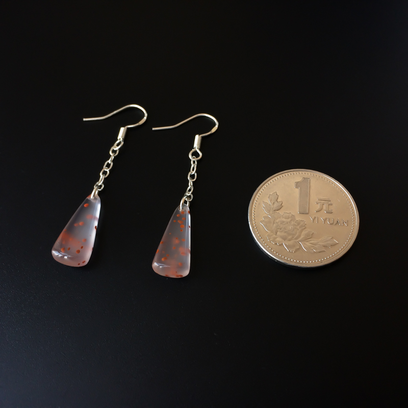 川料南红耳坠-红掌柜