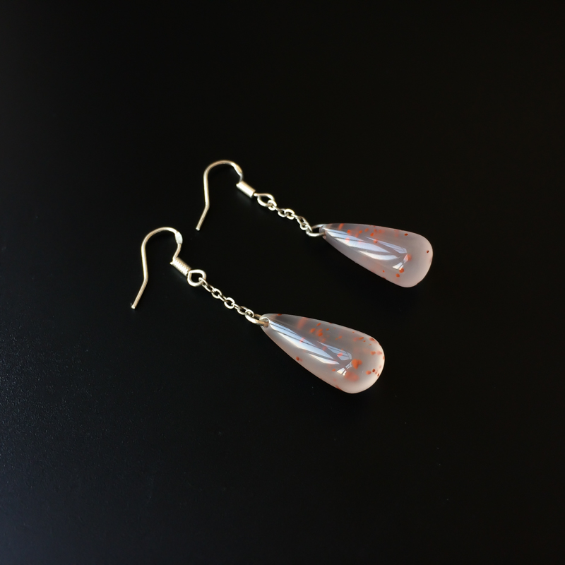 银镶南红耳坠-红掌柜