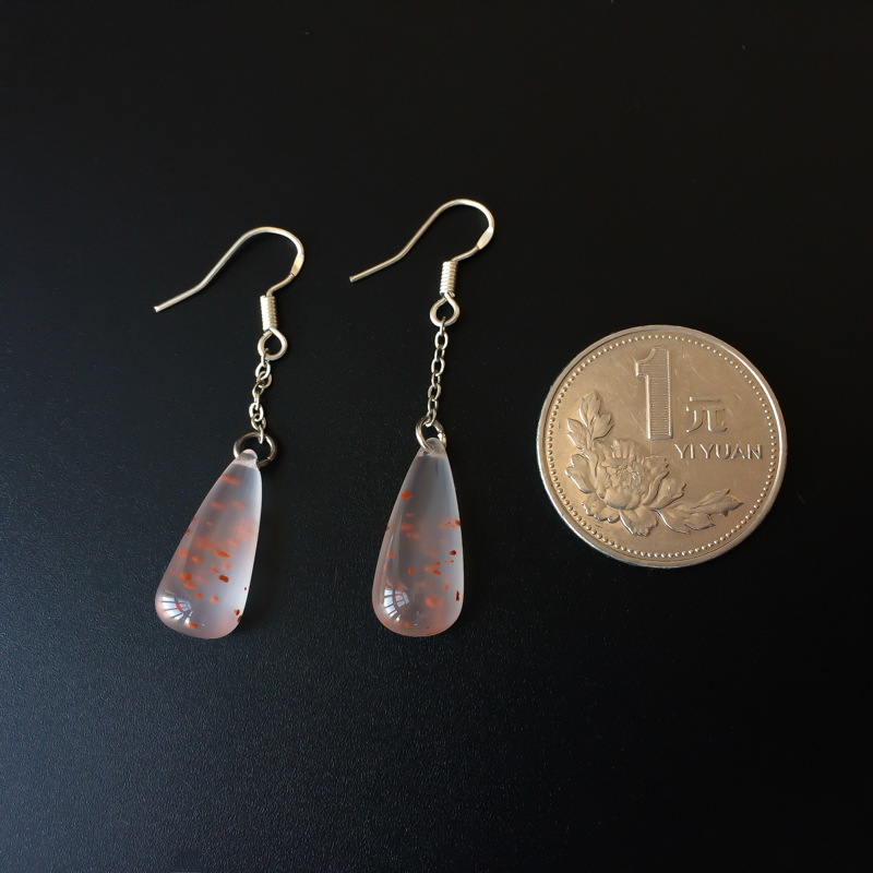 川料南红耳坠-红掌柜