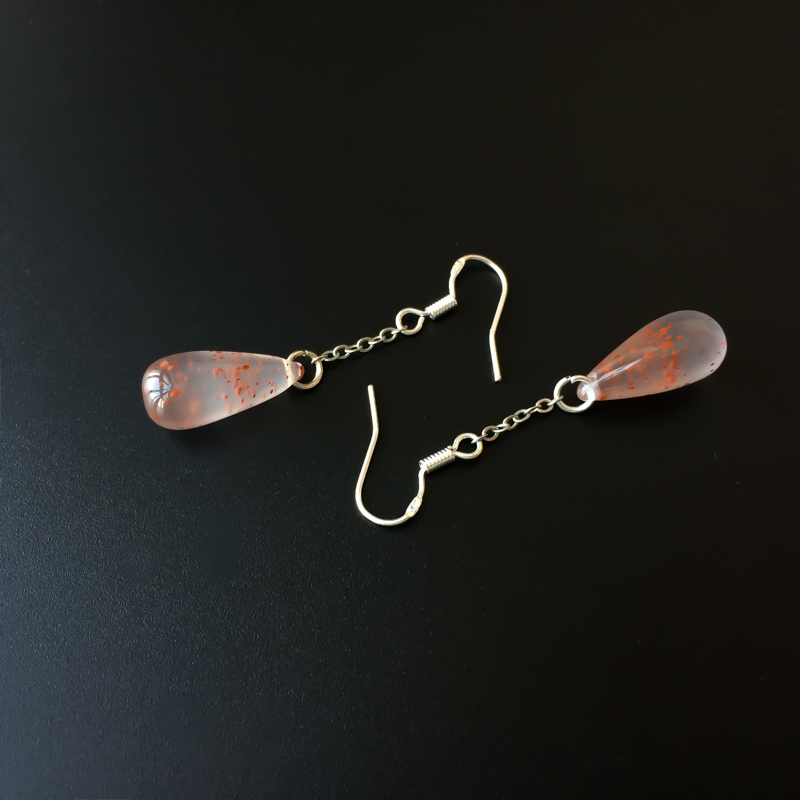 天然南红耳坠-红掌柜