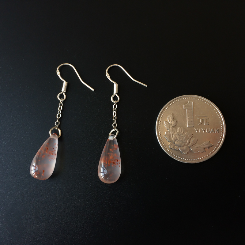 川料南红耳坠-红掌柜