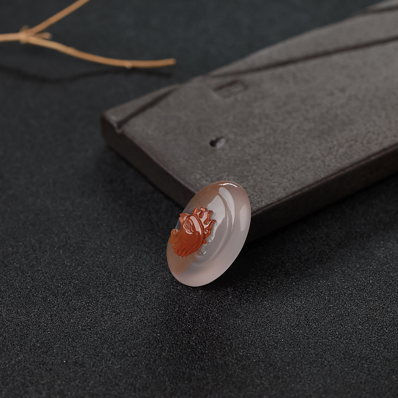 南红鸿运当头吊坠-红掌柜