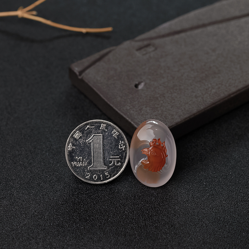 川料南红鸿运当头吊坠-红掌柜