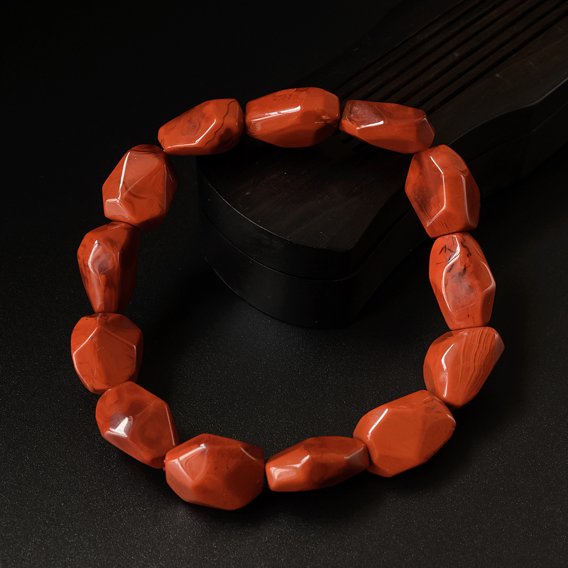 柿子红南红手串-红掌柜