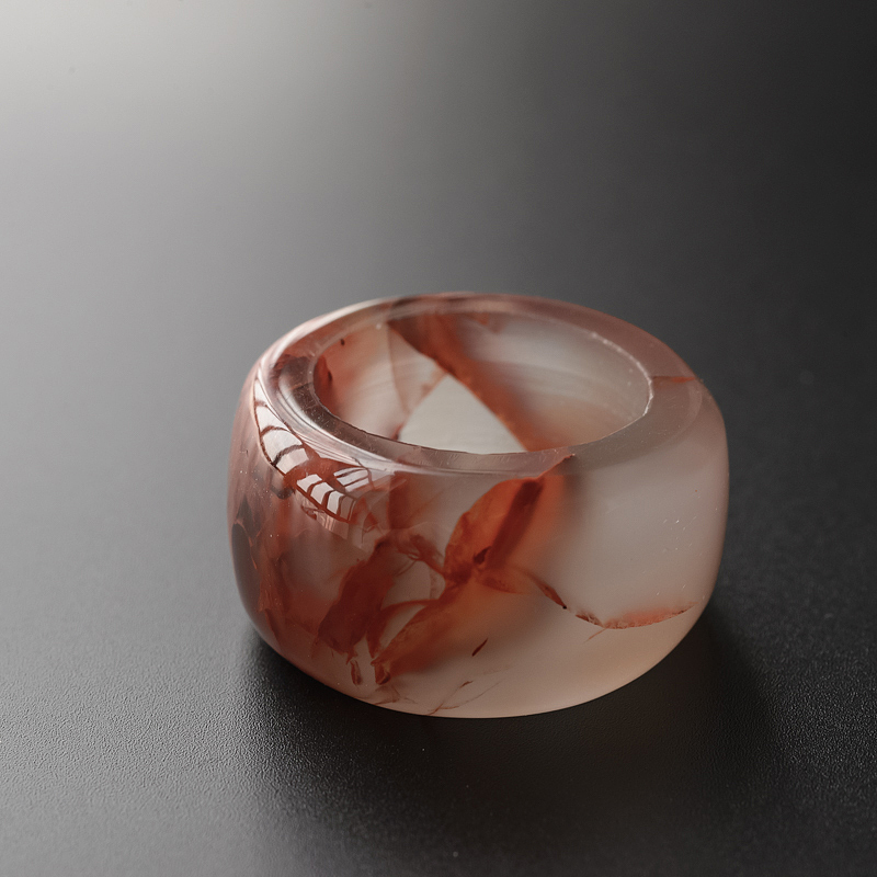 川料南红扳指-红掌柜