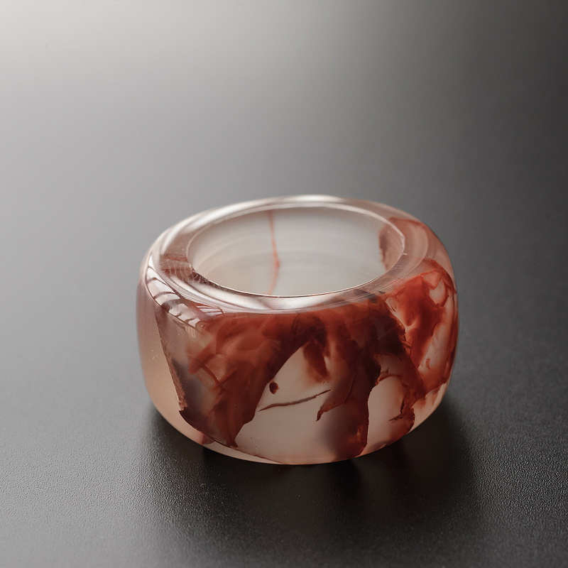 天然南红扳指-红掌柜