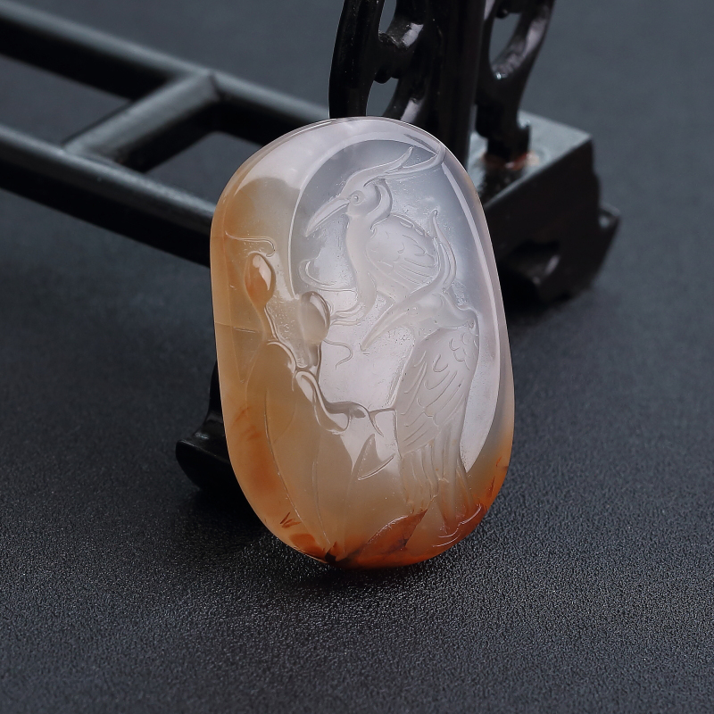 四川冰飘料南红一路连科吊坠-红掌柜