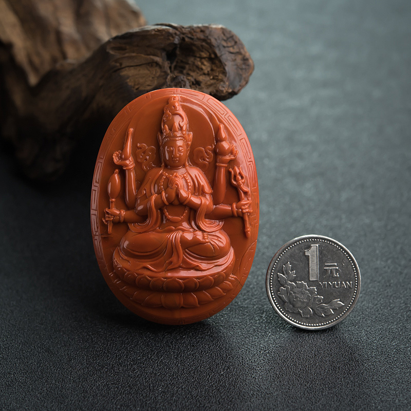 四川天然柿子红南红-红掌柜