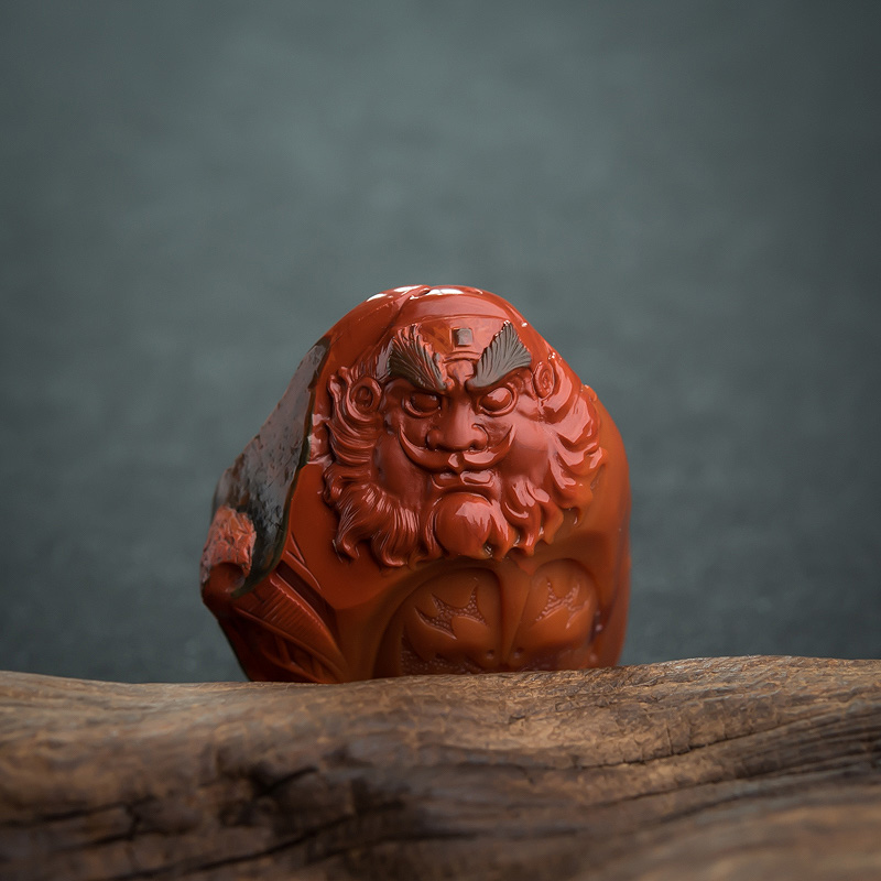 天然南红钟馗吊坠-红掌柜