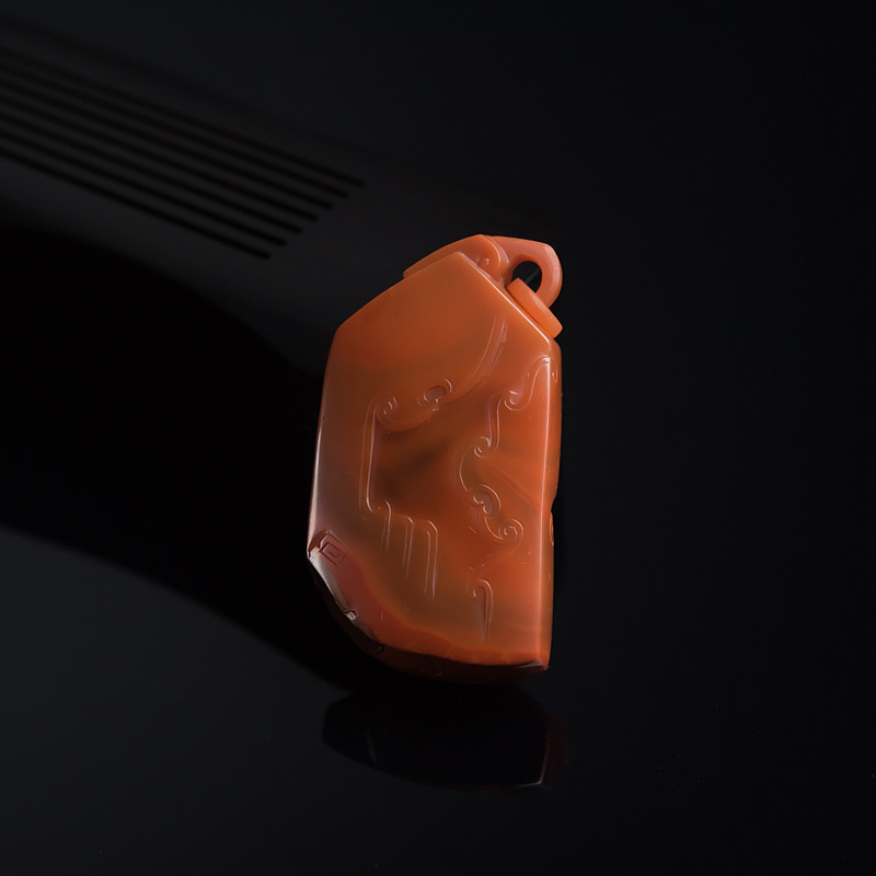 南红大日如来吊坠-红掌柜