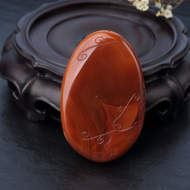 川料天然南红一念之间吊坠-红掌柜