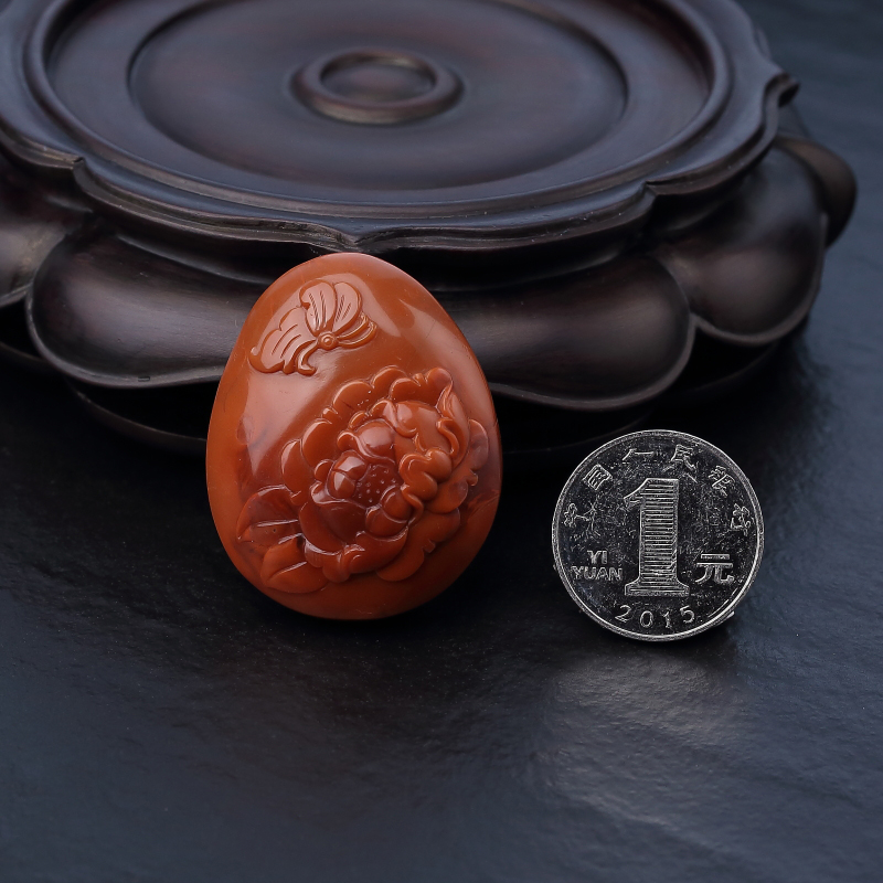 柿子红南红吊坠-红掌柜