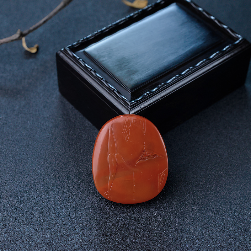 柿子红南红蝶恋花-红掌柜