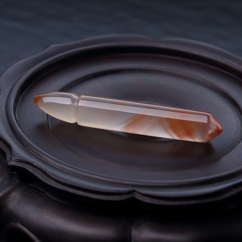 冰飘料南红毛笔吊坠-红掌柜